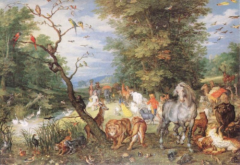 BRUEGHEL, Jan the Elder The Animals Entering the Ark  fggf oil painting picture